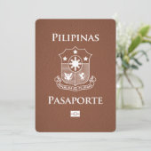 Brown Philippines Passportの保存日 セーブザデート (スタンド正面)