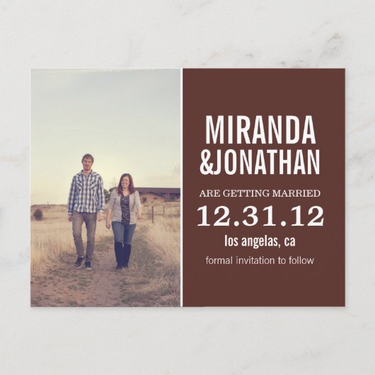 Brown Photoはっきりした日付のポストカードを保存 案内ポストカード (正面)