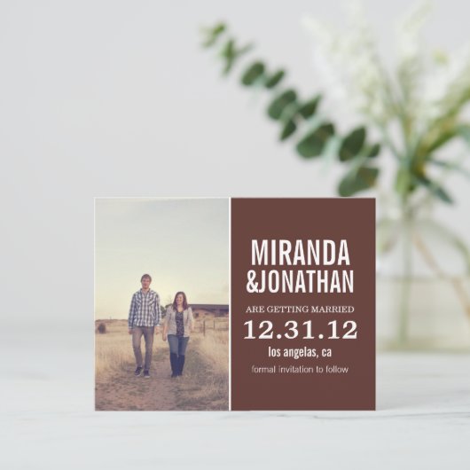 Brown Photoはっきりした日付のポストカードを保存 案内ポストカード (スタンド正面)