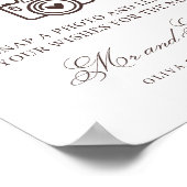 Brown Photo Guest Book Wedding ポスター (角)