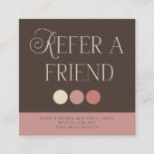 Brown Pink Makeup Artist Referral Card 紹介カード (正面)