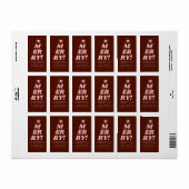 Brown & Pink Modern Merry Christmas ラベル (フルシート)