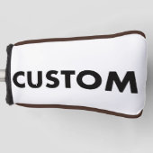 BROWN Piping Custom Golf Putter Headcover Blank ゴルフヘッドカバー (正面)