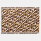 BROWN PLAIDタータンチェック2の濃淡の確認 スローブランケット (正面)