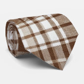 Brown Plaid ネクタイ (ロール)