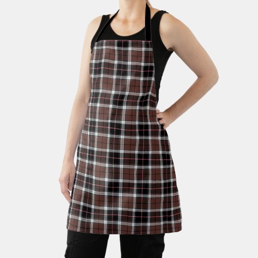 Brown Plaid All-Over Print Apron エプロン (インサイチュ)