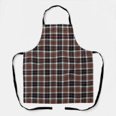 Brown Plaid All-Over Print Apron エプロン (正面)
