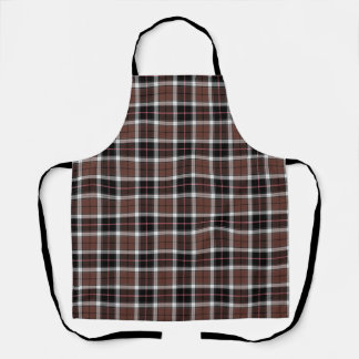 Brown Plaid All-Over Print Apron エプロン