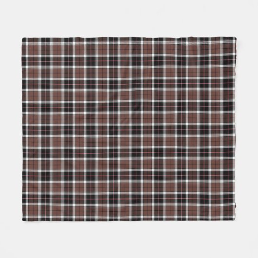 Brown Plaid Fleece Blanket フリースブランケット (正面(横))