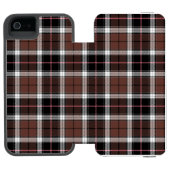 Brown Plaid Incipio iPhoneウォレットケース (フォリオ Open)