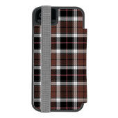 Brown Plaid Incipio iPhoneウォレットケース (フォリオ裏面)