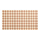 Brown Plaid Pattern Pair Of Pillowcases 枕カバー (裏面-左)