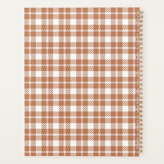 Brown Plaid Pattern Planner プランナー手帳 (裏面)