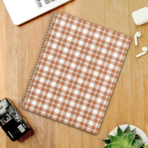 Brown Plaid Pattern Planner