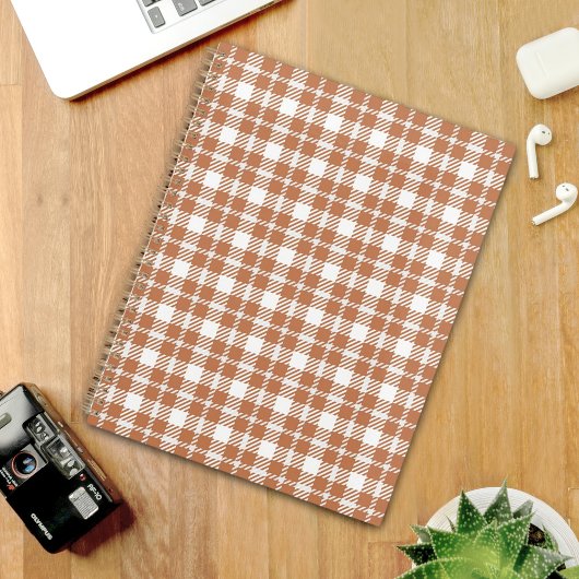 Brown Plaid Pattern Planner プランナー手帳