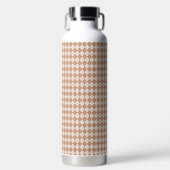 Brown Plaid Pattern Water Bottle ウォーターボトル (正面)