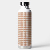 Brown Plaid Pattern Water Bottle ウォーターボトル (左面)