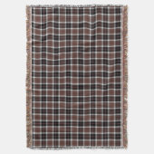 Brown Plaid Throw Blanket スローブランケット (正面縦)
