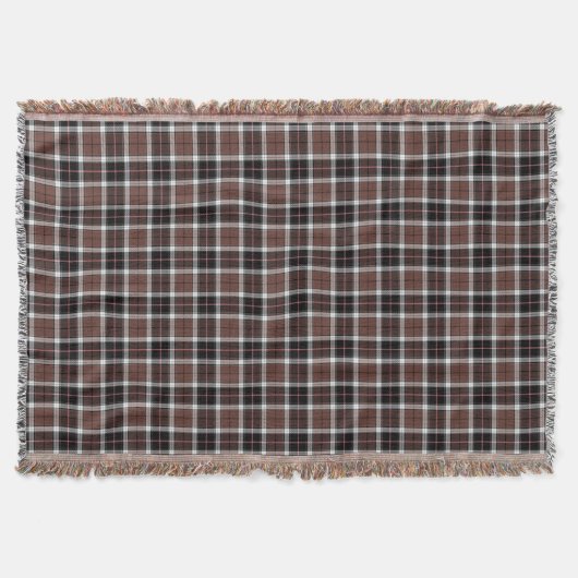 Brown Plaid Throw Blanket スローブランケット (正面)
