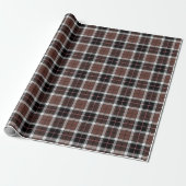 Brown Plaid Wrapping Paper ラッピングペーパー (アンロールド)