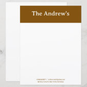 Brown Plain Simple Stationary Paper (正面/裏面)