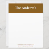 Brown Plain Simple Stationary Paper (正面)