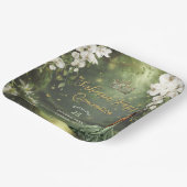 Brown Princess and Frog Sage Green Quinceanera 16 ペーパープレート (傾斜あり)