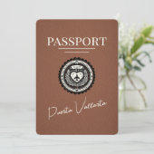 Brown Puerta Vallarta Passport日付の保存 セーブザデート (スタンド正面)