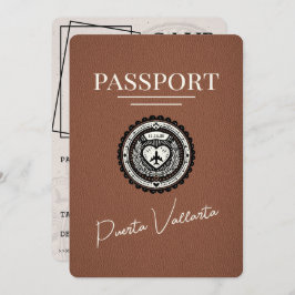 Brown Puerta Vallarta Passport日付の保存 セーブザデート