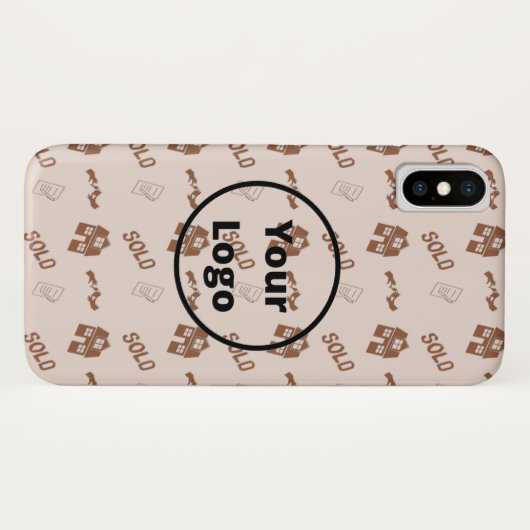 Brown real estate business pattern Case-Mate iPhoneケース (裏面(横))