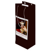 Brown Retro Olive Sunshine Cocktail Gift Bag ワインギフトバッグ (裏面アングル)