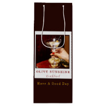 Brown Retro Olive Sunshine Cocktail Gift Bag