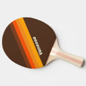 Brown Retro Striping with Name 卓球ラケット (横)