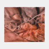 Brown rock formations フリースブランケット (正面(横))