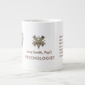 Brown Rorschach Psychology Customizable Freud Figu ジャンボコーヒーマグカップ (正面)