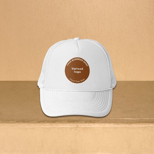 Brown Round Business Brand on Trucker Hat キャップ