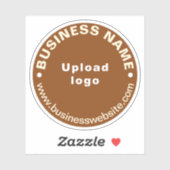 Brown Round VinylステッカーのビジネスWebサイト シール (シート)