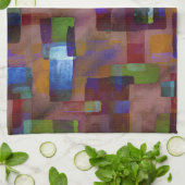 Brown Rust Blue Green キッチンタオル (折り畳み)