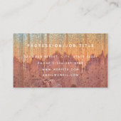 Brown Rust Metallic Texture Monogram Initial 名刺 (裏面)