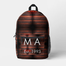 Brown rustic brick stone add name letter year date