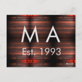 Brown rustic brick stone add name letter year date ポストカード (裏面)