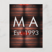 Brown rustic brick stone add name letter year date ポストカード (正面)