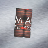 Brown rustic brick stone add name letter year date マグネット名刺 (インサイチュ)