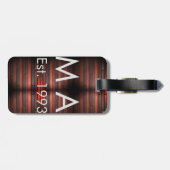 Brown rustic brick stone add name letter year date ラゲッジタグ (裏面横)