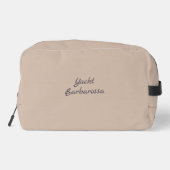 Brown Sailing Boat and Name on Beige ドップキット (裏面)