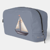 Brown Sailing Boat and Name on Gray ドップキット (右コーナー)