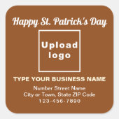 Brown Saint Patrick Business Square Sticker スクエアシール (正面)