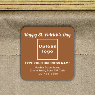 Brown Saint Patrick Business Square Sticker スクエアシール