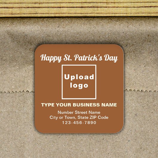 Brown Saint Patrick Business Square Sticker スクエアシール