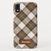 Brown Scottish Tartan Plaid Pattern Gift Case-Mate iPhoneケース (裏面)